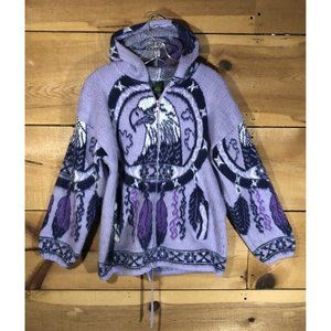 Vintage Tejidos Imalaya Wool Full Zip EAGLE NATIVE AMERICAN Jacket Womens  Sz L